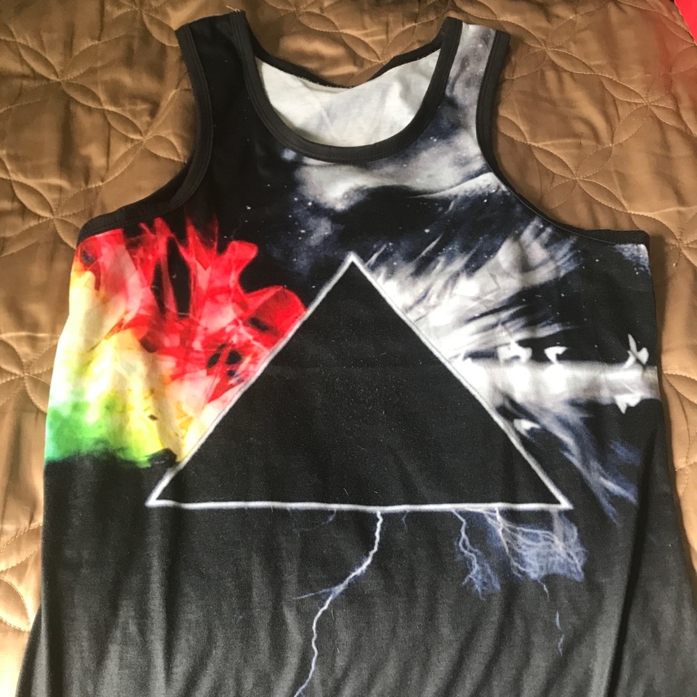 Pink Floyd (ish) tank (M) stretch fit slim